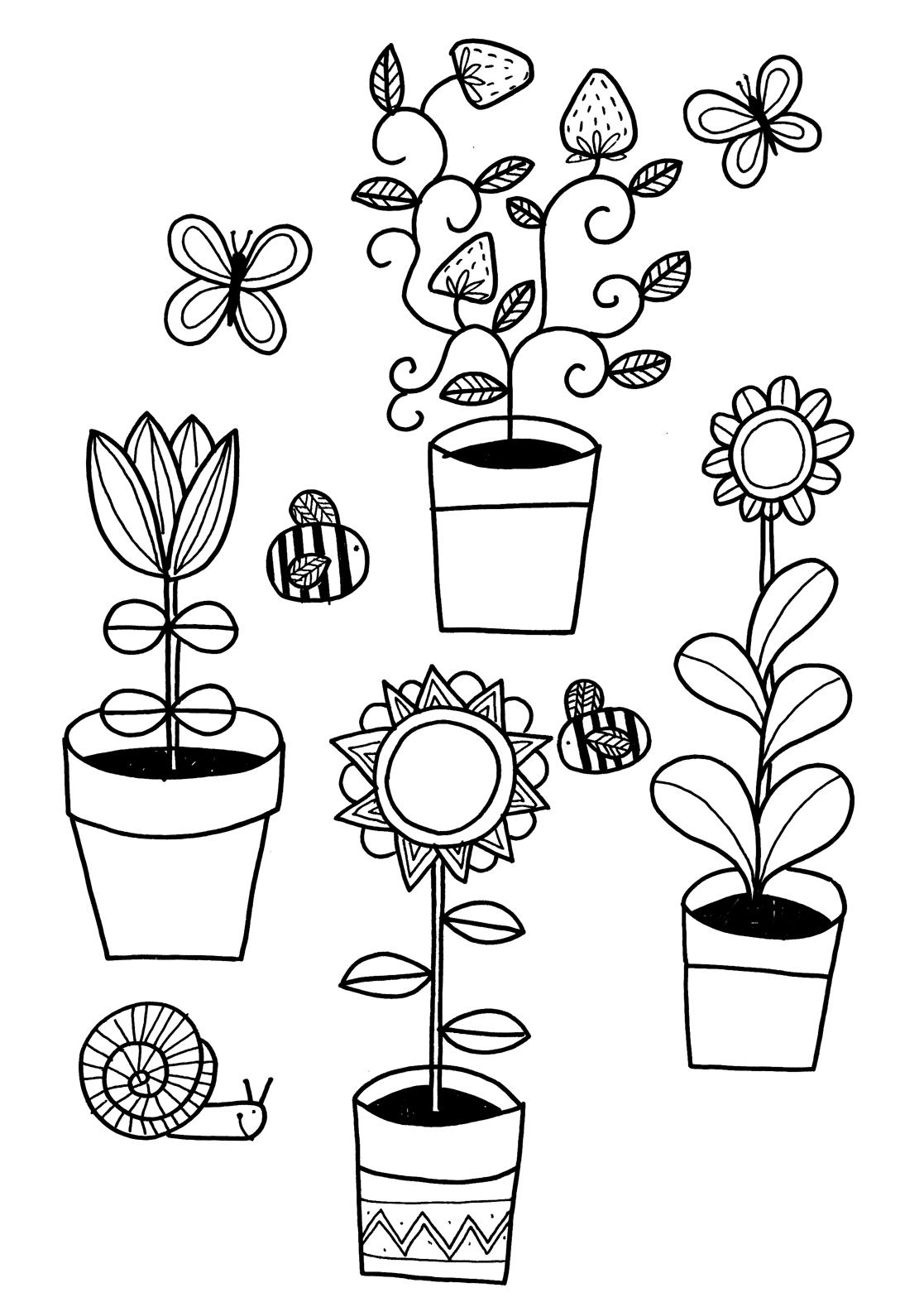 coloring pages seeds and plants - photo #40