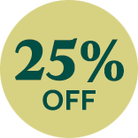 25 percent off
