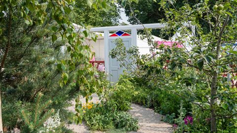 This replica of Chekov's Russian garden, packed with apple trees, herbs and crops, was inspired by the designers visiting Russia and studying its culture.