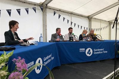 Gardeners Question Time experts at a table