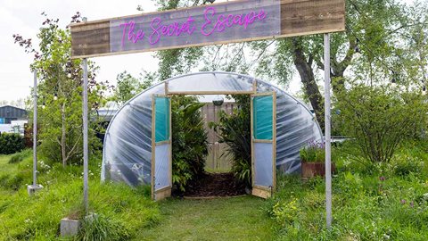 A festival within the festival – discover a magical, misty jungle tunnel that leads to an open garden, complete with haybale seating, cocktail bar and ping pong table