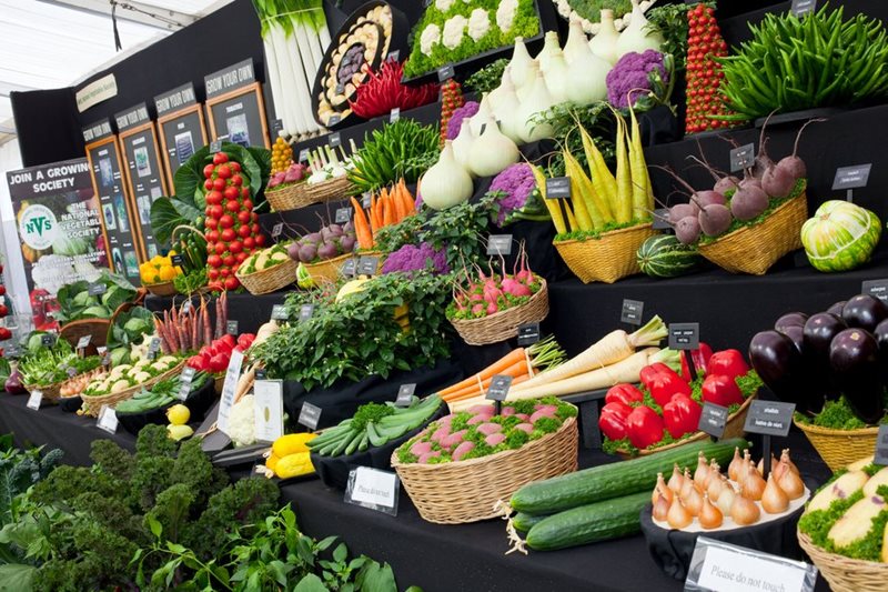 The National Vegetable Society display