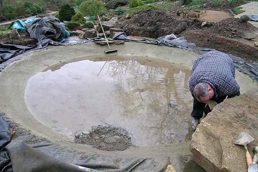 Constructing a pond