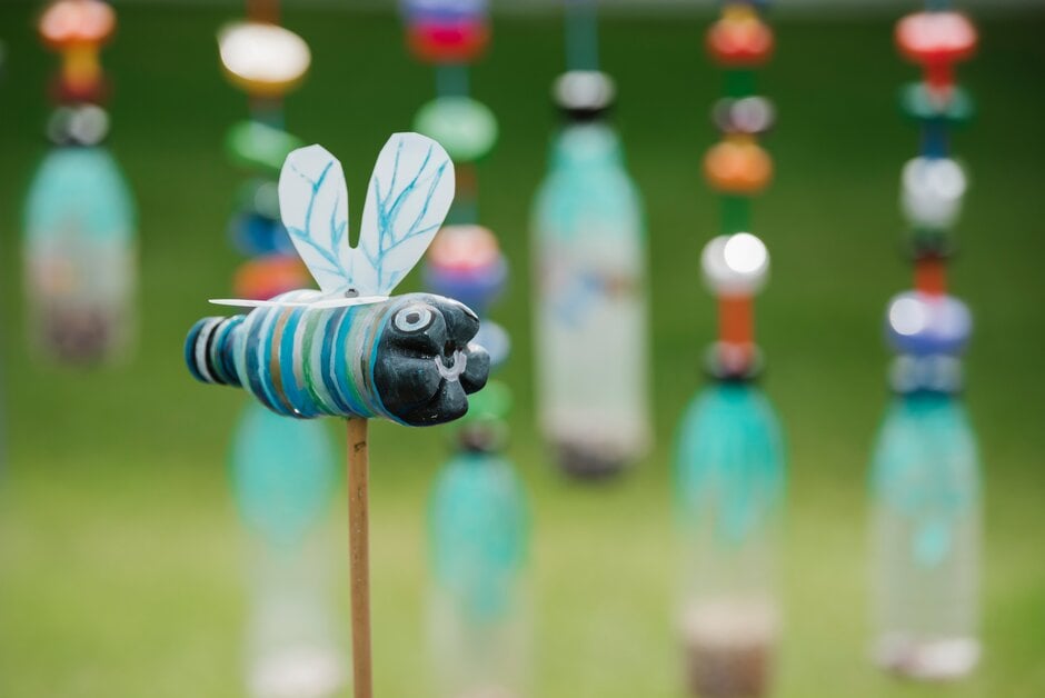 Recycled 'bee bottle'