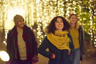 Visitors enjoy glow illuminations