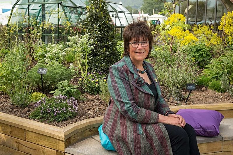 Jekka McVicar and her health and wellbeing garden artwork
