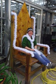 Sandra our arid expert feeling regal on the White Witch’s throne