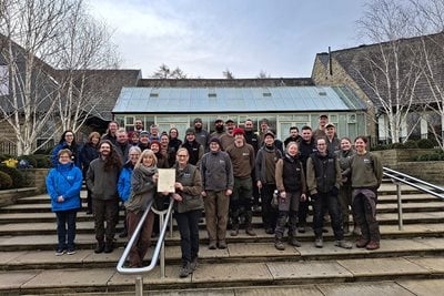 The team at RHS Garden Harlow Carr celebrating their Plant Healthy certification in 2024