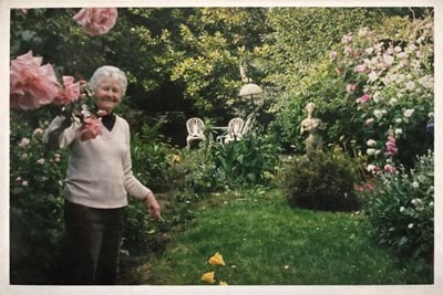 Mary in her garden
