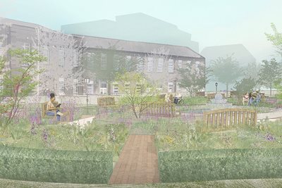 New Fountain Garden at Oldham Hospital