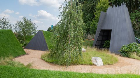 Created in two distinct character areas, one inspired by the original terraced gardens at RHS Garden Bridgewater and the second, an enclosed woodland glade filled with dappled light