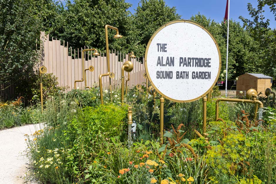 The Alan Partridge Sound Bath Garden at RHS Hampton Court 2025