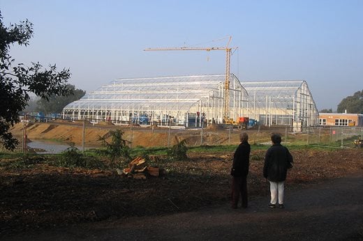 Wisley Glasshouse under construction