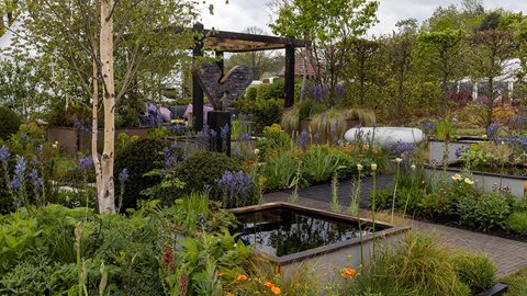 With a zig-zag path representing the emotional journeys of bereaved parents, this garden's richly coloured planting brings delight and hope to even the most tired eyes.