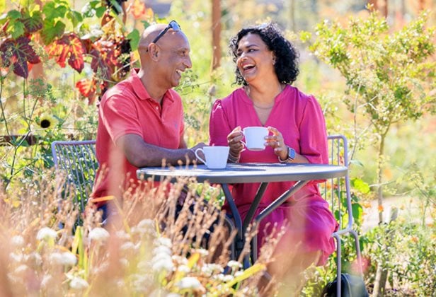 image of couple enjoying an RHS garden