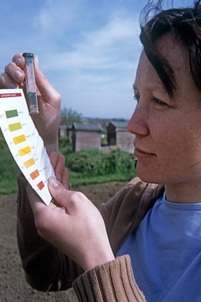 Soil pH colour chart