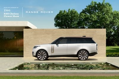 Illustration of Land Rover within a garden setting