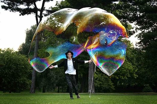 Look out for the ginormous bubble blower!