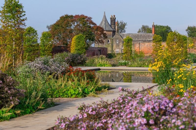 The stunning Paradise Garden, designed by Tom Stuart-Smith, in the Weston Walled Garden