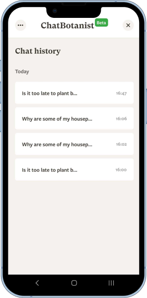 RHS ChatBotanist screenshot
