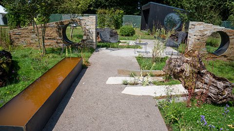 Using local materials and encouraging in situ plant communities is at the heart of this space, celebrating the landscape of Tatton