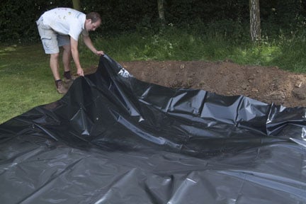 You can make your pond any size or shape if you use a flexible butyl liner