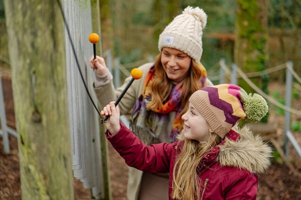 people on a walk through the gardens