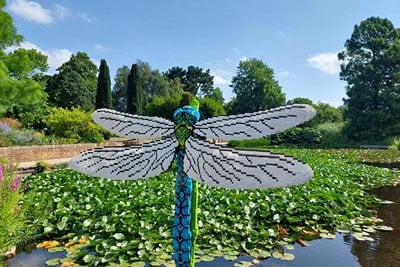 Dragonfly brick sculpture