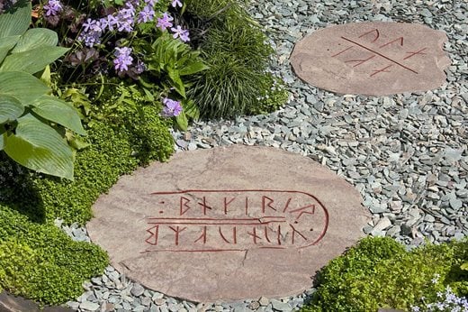 Stepping stones in the Viking Cruises garden 2014