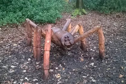 Colin the spider in the young explorers play area