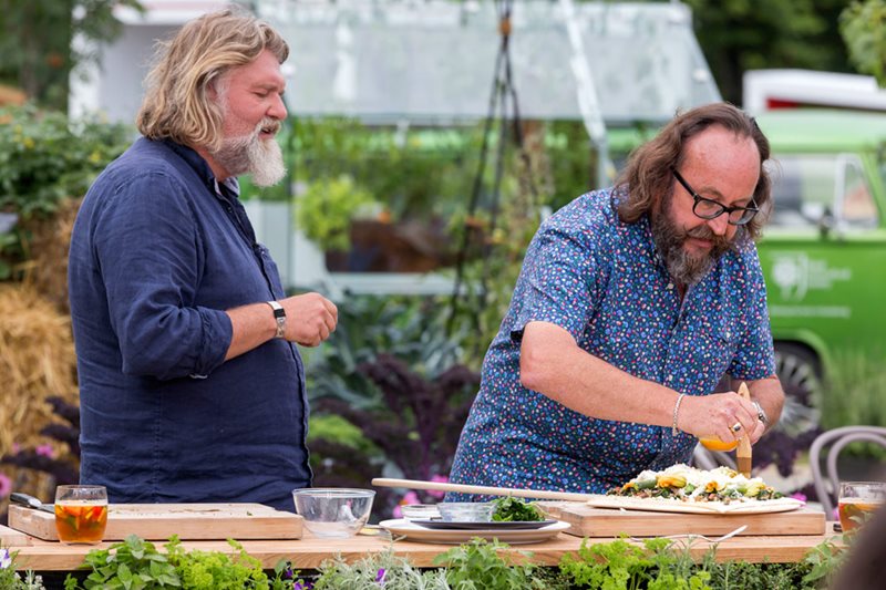 The Hairy Bikers giving a demonstration