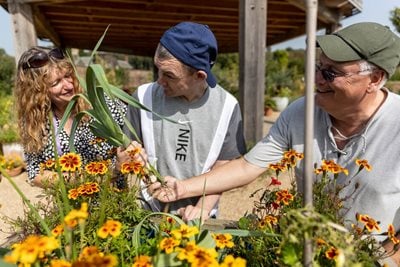 Salford community in the Community Wellbeing Garden at RHS Bridgewater