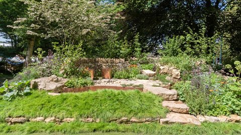 Many of the plants used in this garden feature as flavourings in Warner Edwards Gin - including rhubarb and juniper berries.
