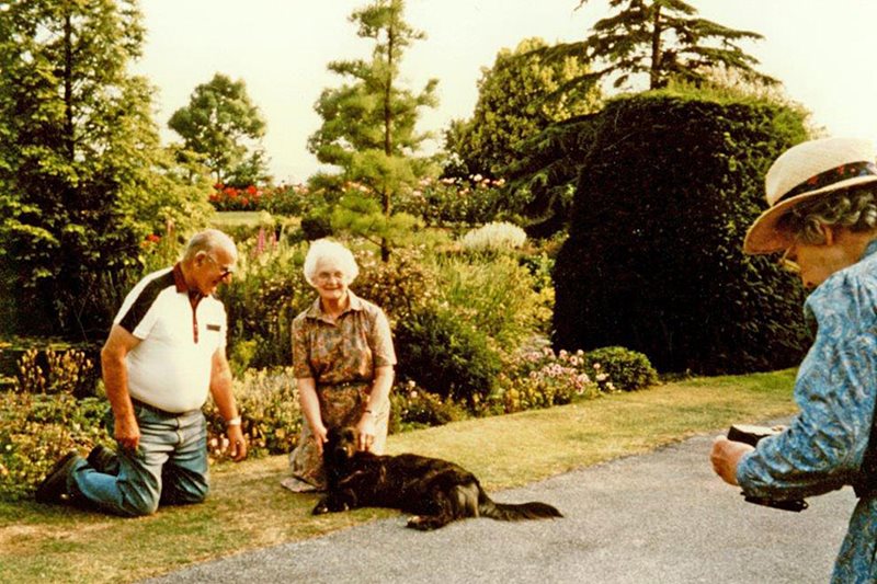 Helen & Dick Robinson with their beloved dog Brodie.