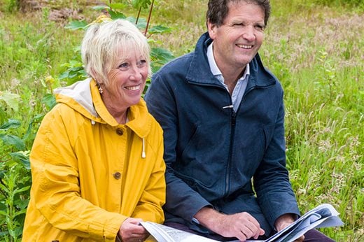 Carol with Tom Stuart-Smith who is drawing up the garden masterplan