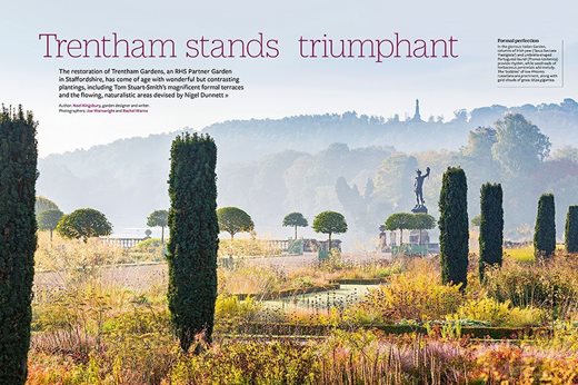 Magazine spread about The Trentham Gardens